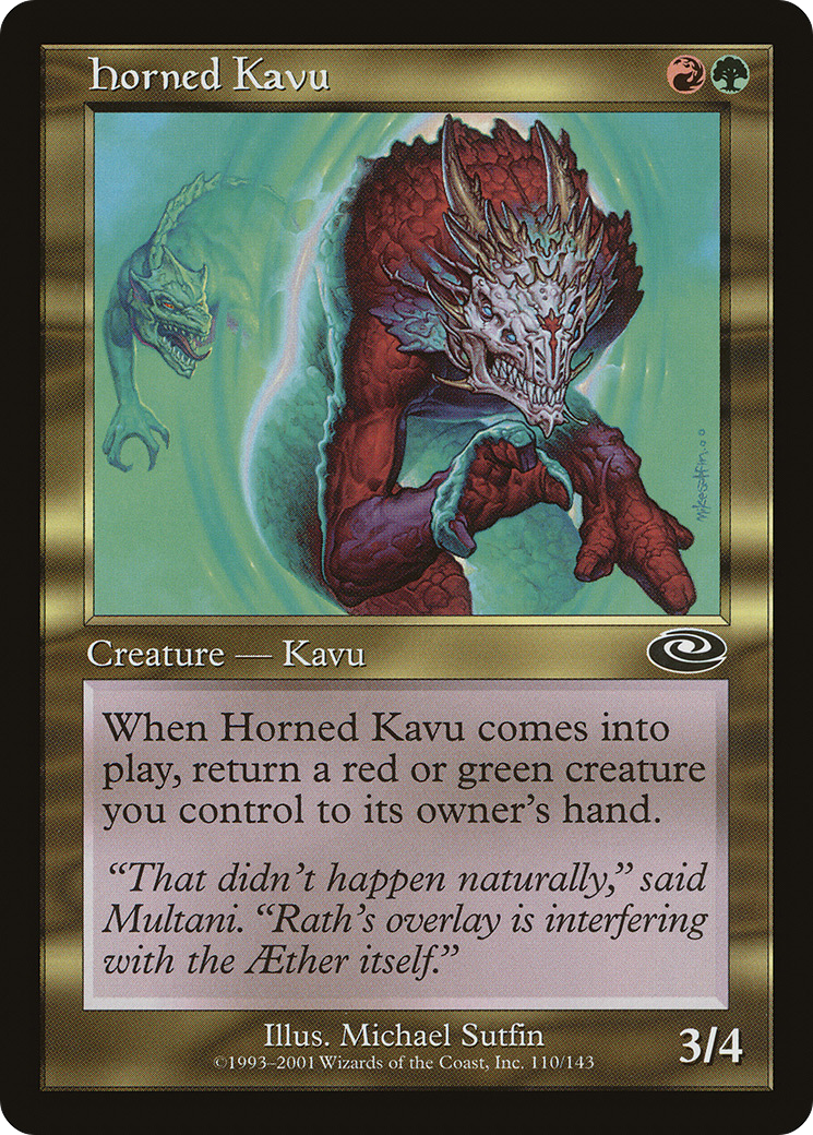 Kavu cornu (PLS-110) - Changement de plan