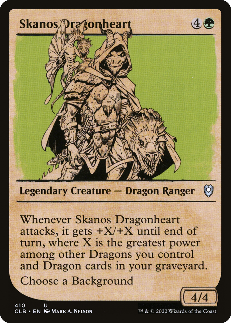 Skanos Dragonheart (Showcase) (CLB-410) - Commander Legends: Battle for Baldur's Gate: (Showcase)