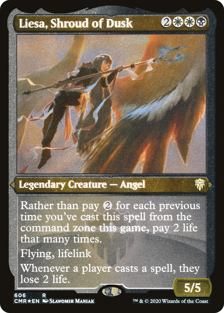 Liesa, Shroud of Dusk (Foil Etched) (CMR-606) - Commander Legends Etched Foil