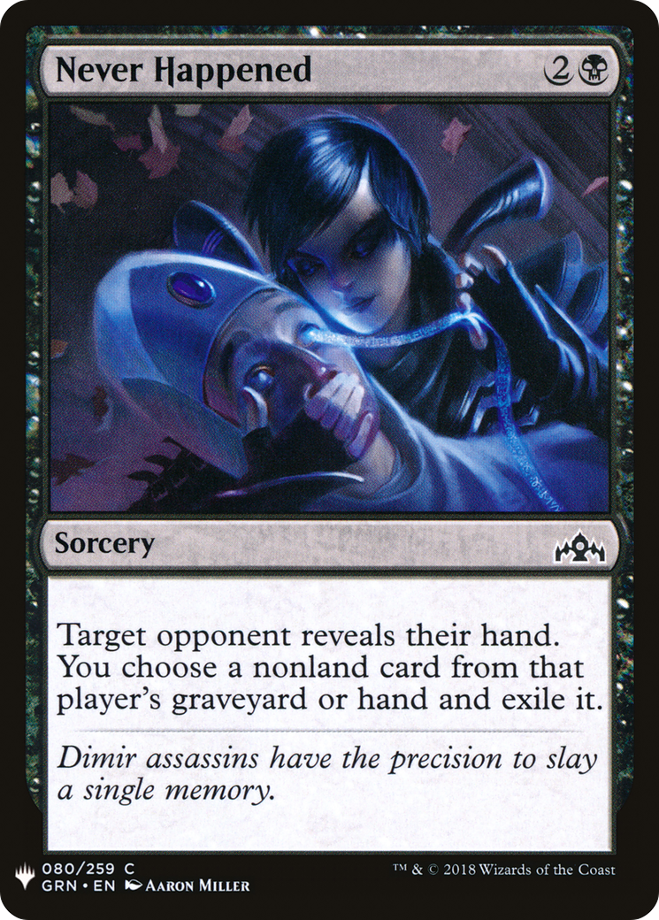 Never Happened (LIST-GRN-80) - The List
