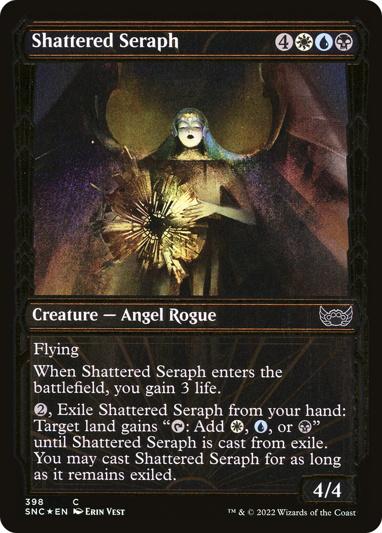Shattered Seraph (Gilded Foil) (SNC-398) - Streets of New Capenna: (Showcase) Foil