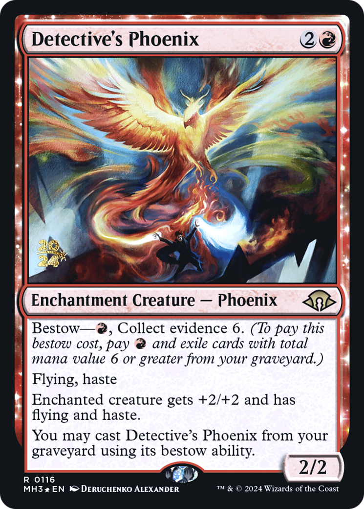 Detective's Phoenix (PRE-116) - Modern Horizons 3 Promos: (enchantment) Foil