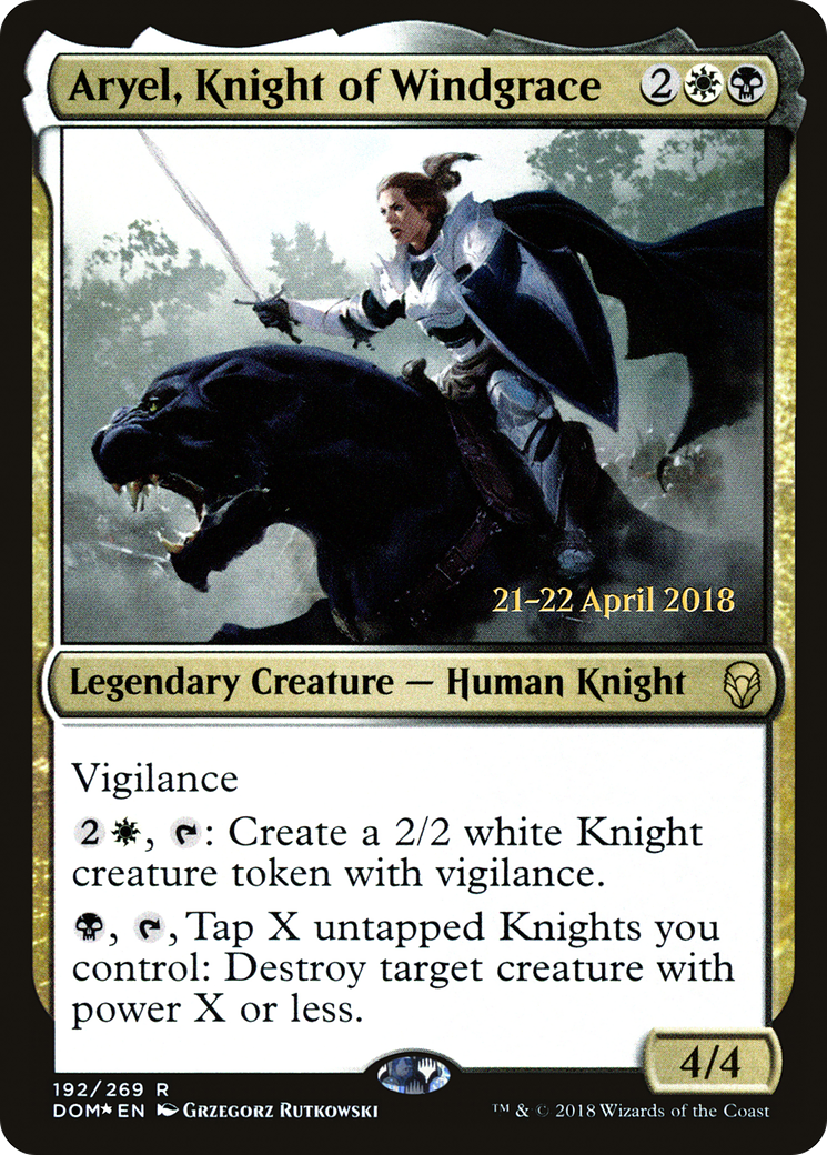 Aryel, Knight of Windgrace (PRE-192S) - Dominaria Promos Foil