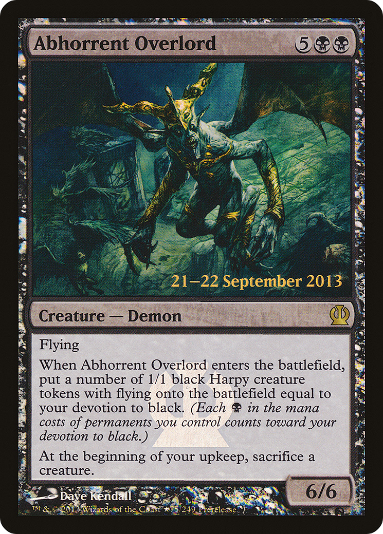 Abhorrent Overlord (PRE-75★) - Theros Promos Foil