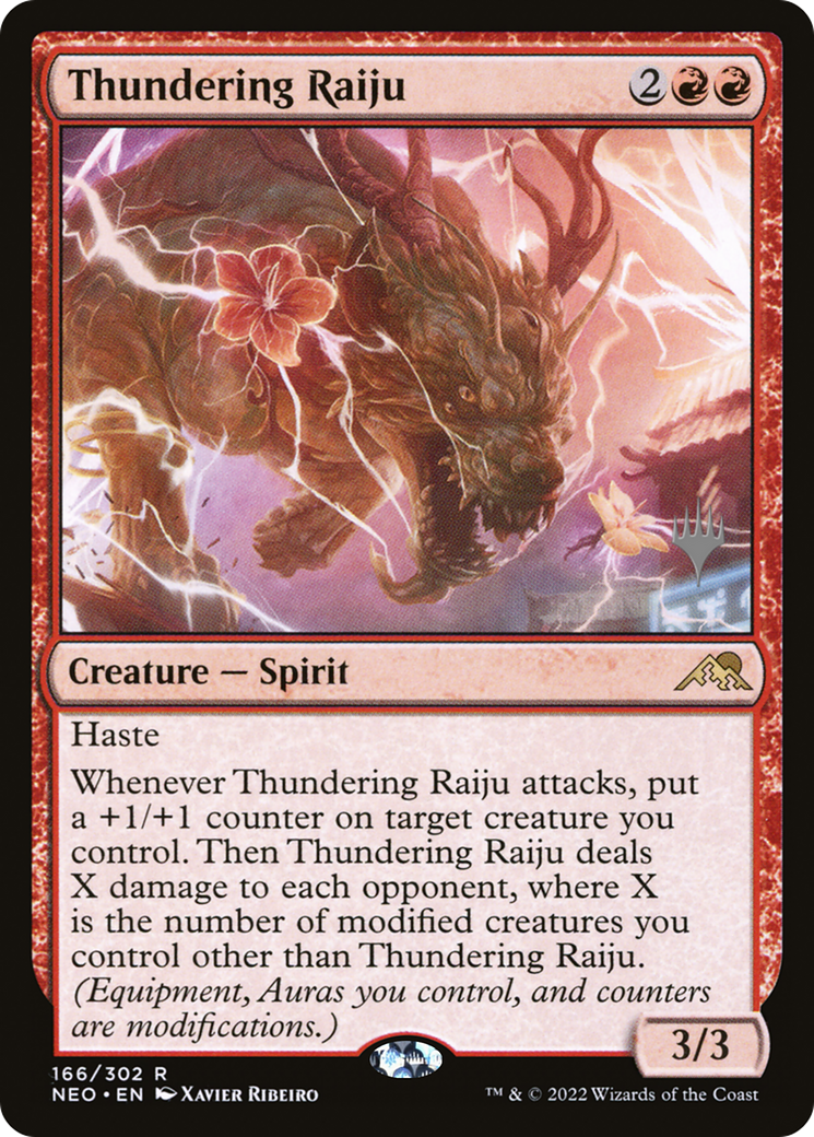 Raiju le Tonnerre (PNEO-166P) - Kamigawa : Neon Dynasty Promos Foil
