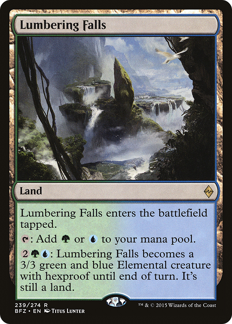 Chutes Lumbering (BFZ-239) - Feuille de Bataille pour Zendikar
