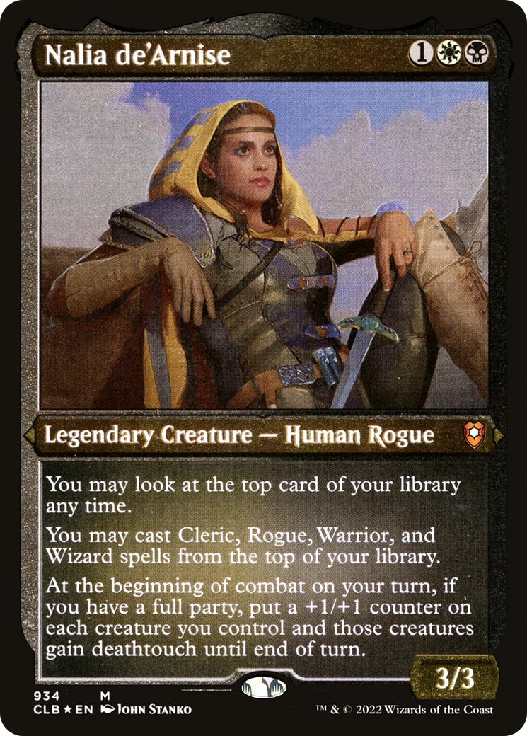 Nalia de'Arnise (CLB-934) - Commander Legends: Battle for Baldur's Gate Etched Foil