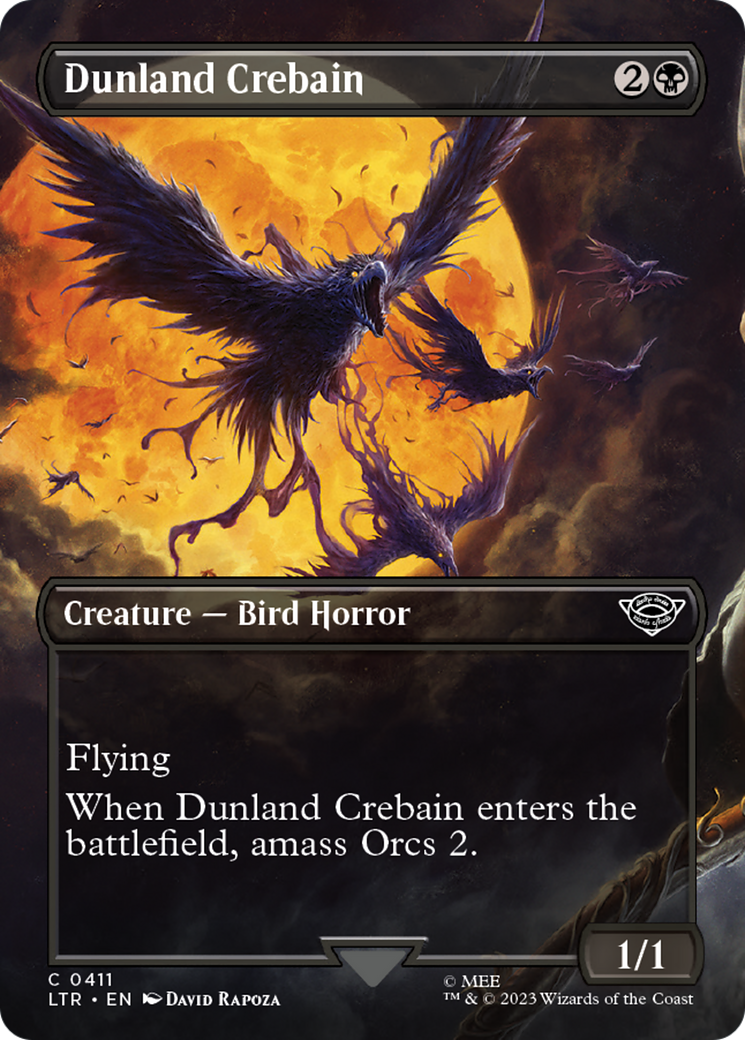 Dunland Crebain (Borderless) (LTR-411) - The Lord of the Rings: Tales of Middle-earth (Borderless) Foil