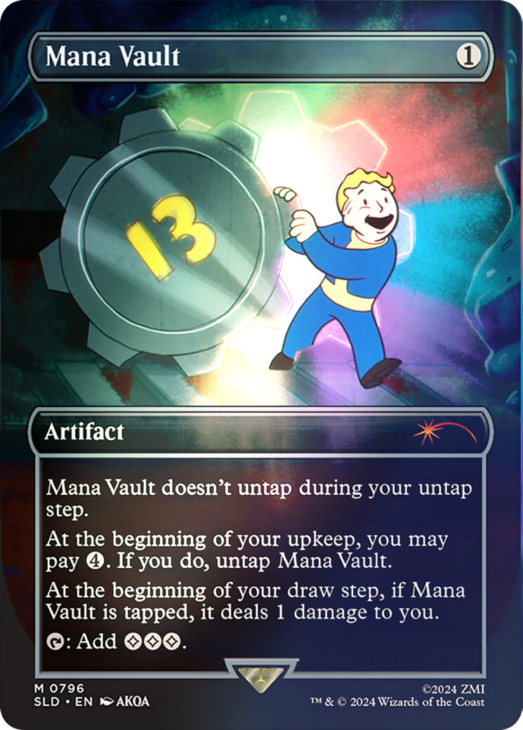 Mana Vault (Rainbow Foil) (SLD-796) - Secret Lair Drop (Borderless) Foil