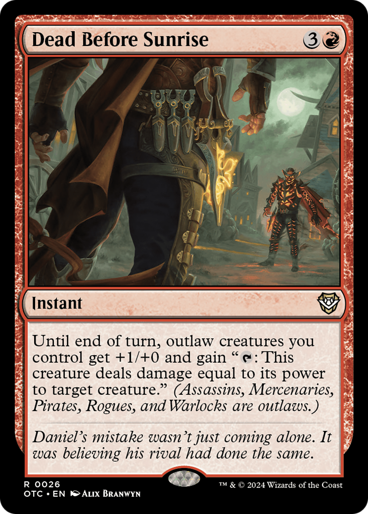 Mort avant le lever du soleil (OTC-026) - Commandant des Outlaws de Thunder Junction