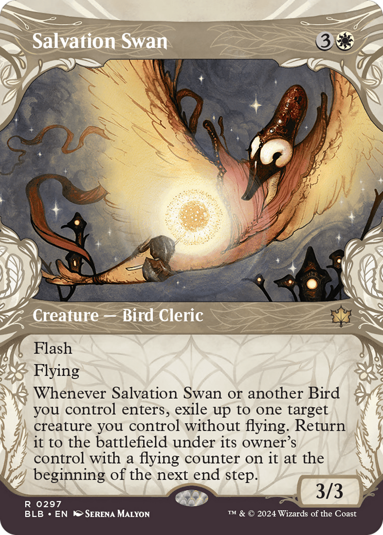 Salvation Swan (Showcase) (BLB-297) - Bloomburrow: (Showcase) (Borderless) Foil
