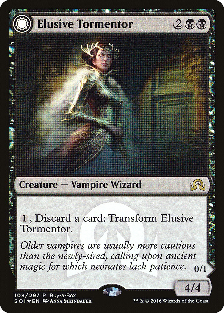 Elusive Tormentor (BABP-108) - Shadows over Innistrad Promos: (Double Faced Transform) Foil