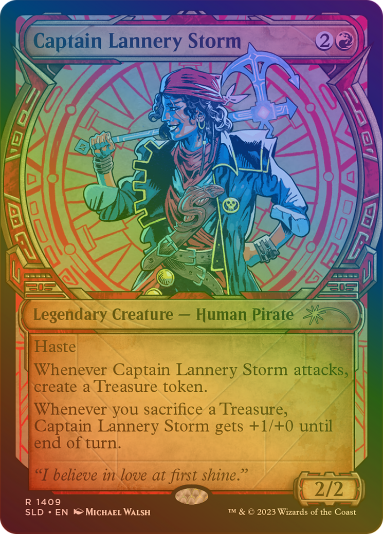 Captain Lannery Storm (Rainbow Foil) (SLD-1409★) - Secret Lair Drop: (Showcase) Foil