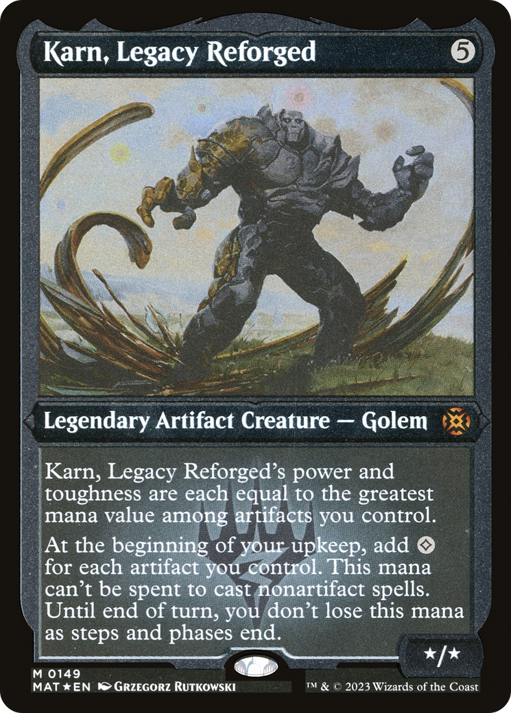 Karn, Legacy Reforged (MAT-149) - March of the Machine : The Aftermath, feuille gravée