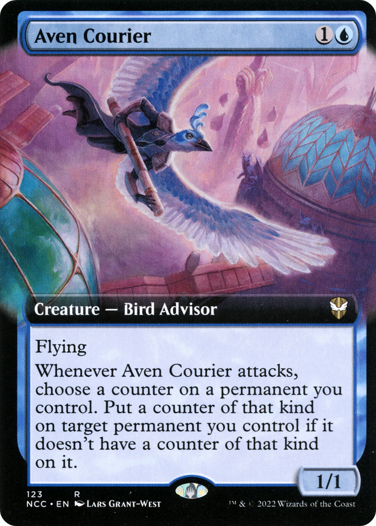 Aven Courier (Extended Art) (NCC-123) - New Capenna Commander: (Extended Art)