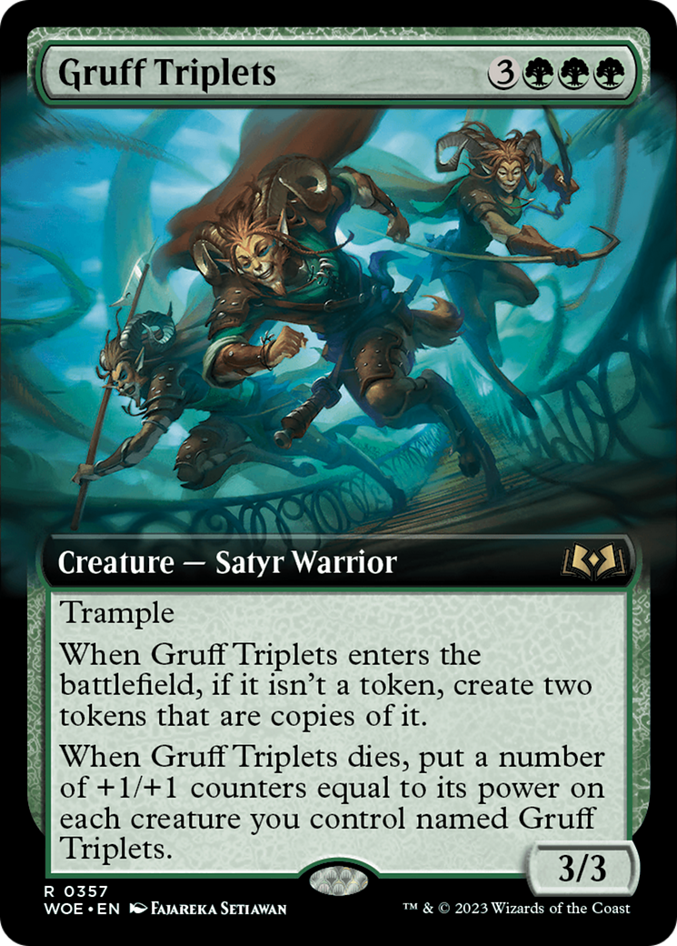 Gruff Triplets (Extended Art) (WOE-357) - Wilds of Eldraine: (Extended Art) Foil