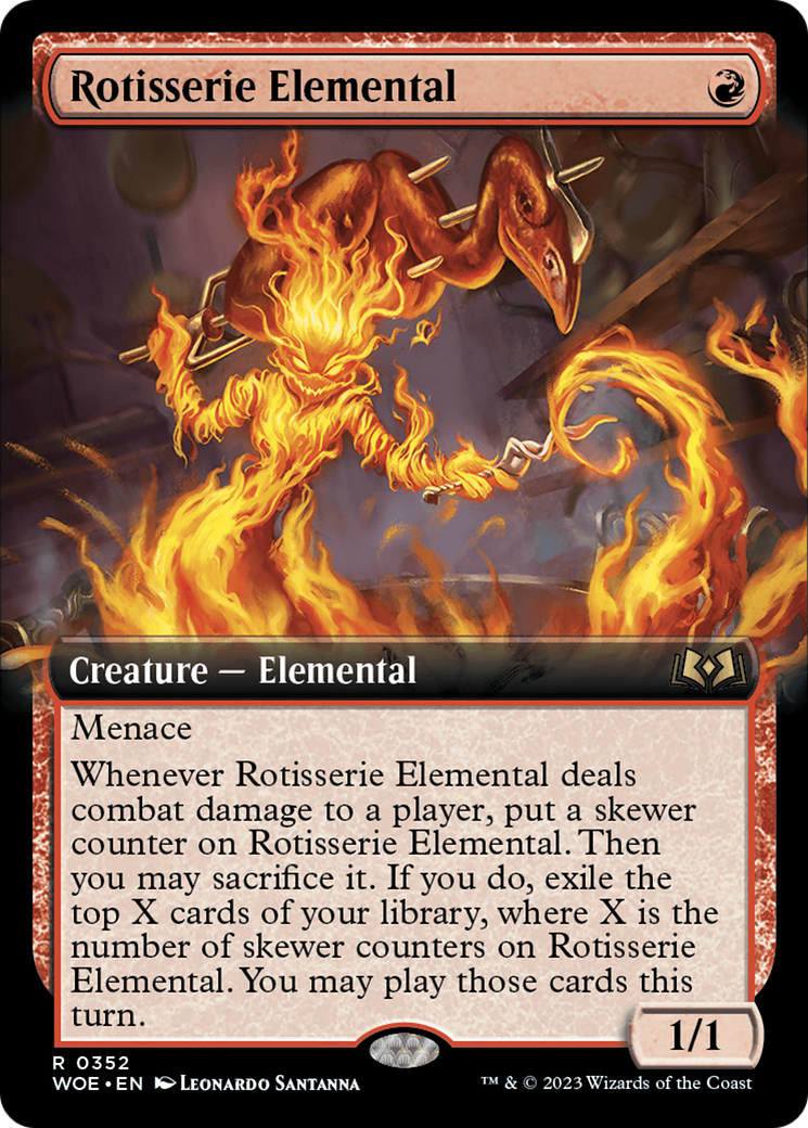 Élémentaire de rôtisserie (WOE-352) - Wilds of Eldraine : (Extended Art) Foil