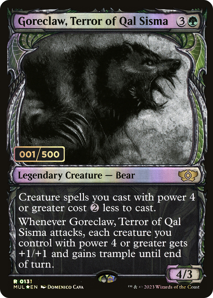 Goreclaw, Terror of Qal Sisma (Serial Numbered) (MUL-157) - Multiverse Legends: (Showcase) Foil