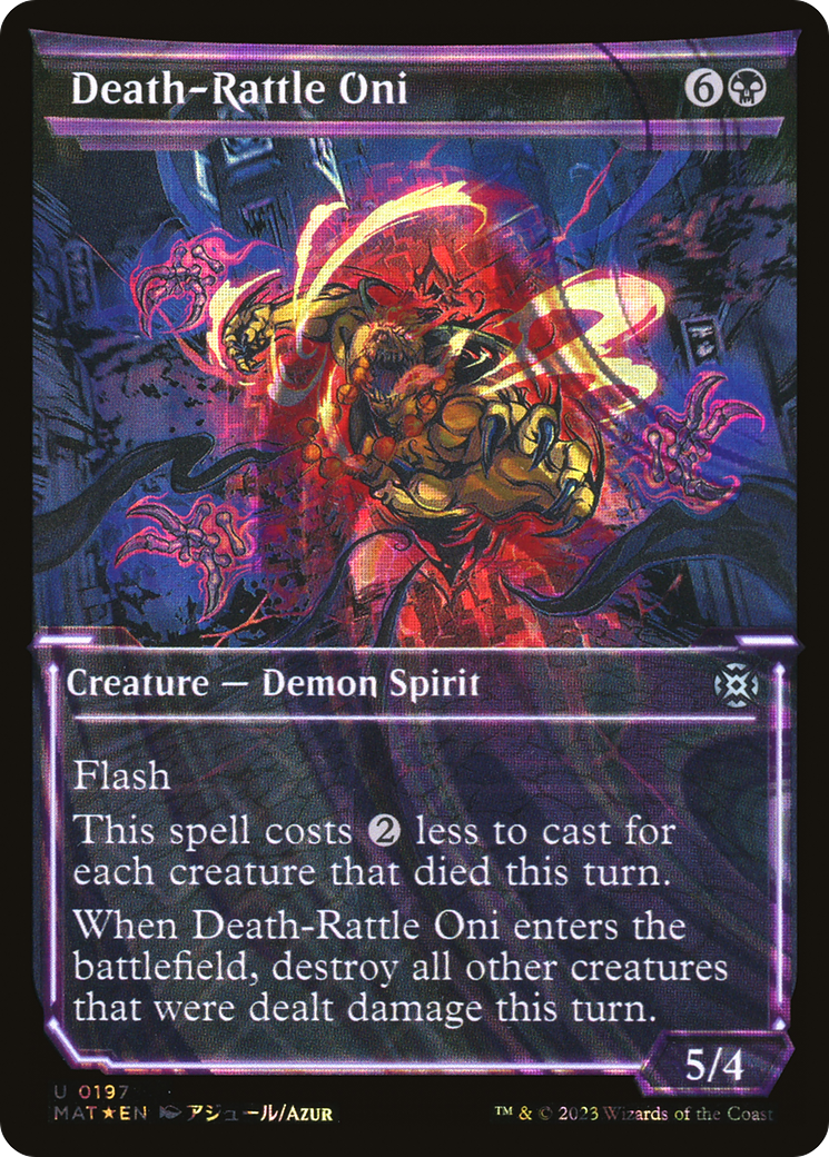 Death-Rattle Oni (Halo Foil) (MAT-197) - March of the Machine: The Aftermath: (Showcase) Foil