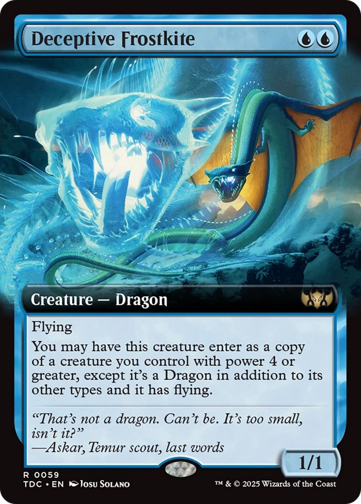 Deceptive Frostkite (TDC-059) - Commander: Tarkir: Dragonstorm: (Extended Art)