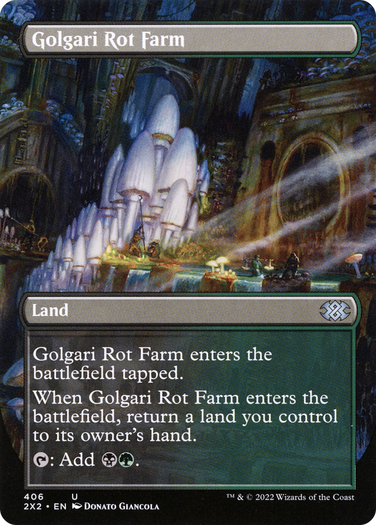 Golgari Rot Farm (Borderless) (2X2-406) - Double Masters 2022 (Borderless) Foil