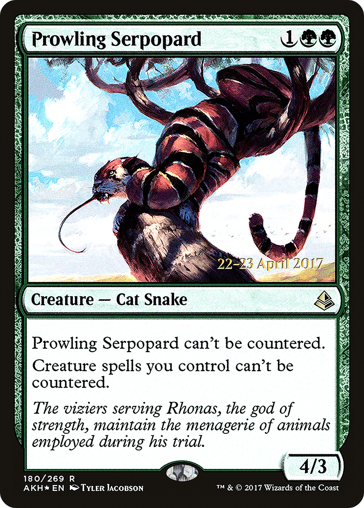 Prowling Serpopard (PRE-180S) - Amonkhet Promos Foil