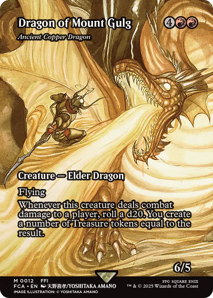 Dragon of Mount Gulg - Ancient Copper Dragon (Showcase) (FCA-012) - FINAL FANTASY: Through the Ages / Dragon of Mount Gulg (Borderless) Foil