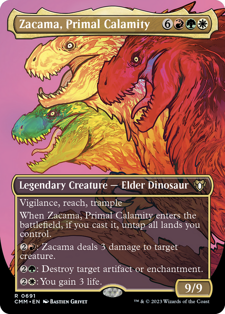 Zacama, Primal Calamity (Borderless) (CMM-691) - Commander Masters (Borderless)