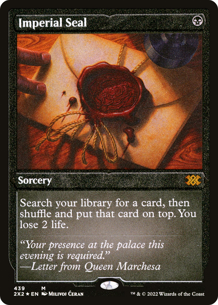 Sceau impérial (2X2-439) - Double Masters 2022, feuille gravée