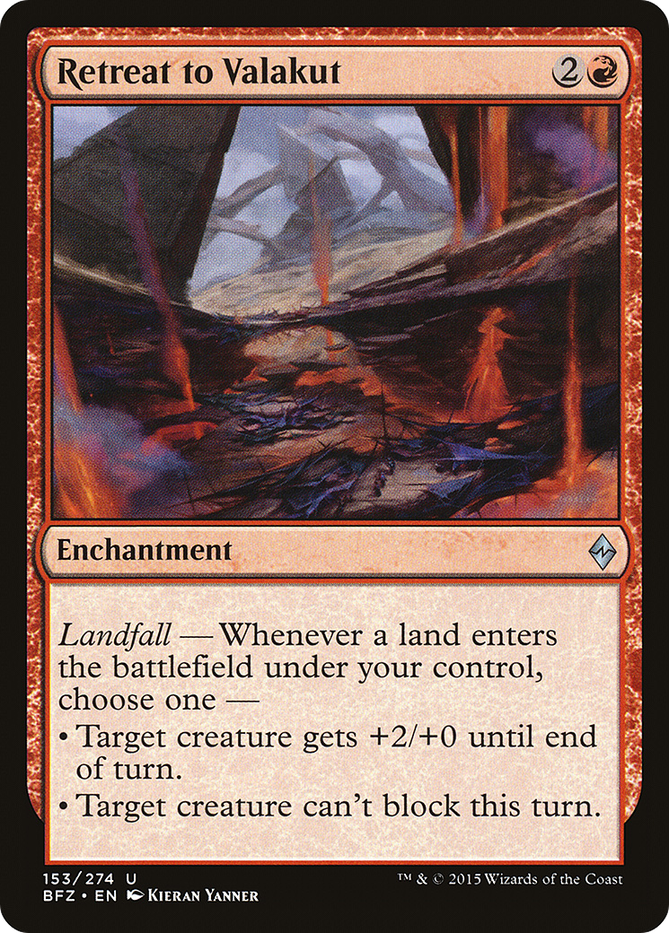 Retreat to Valakut (BFZ-153) - Battle for Zendikar Foil