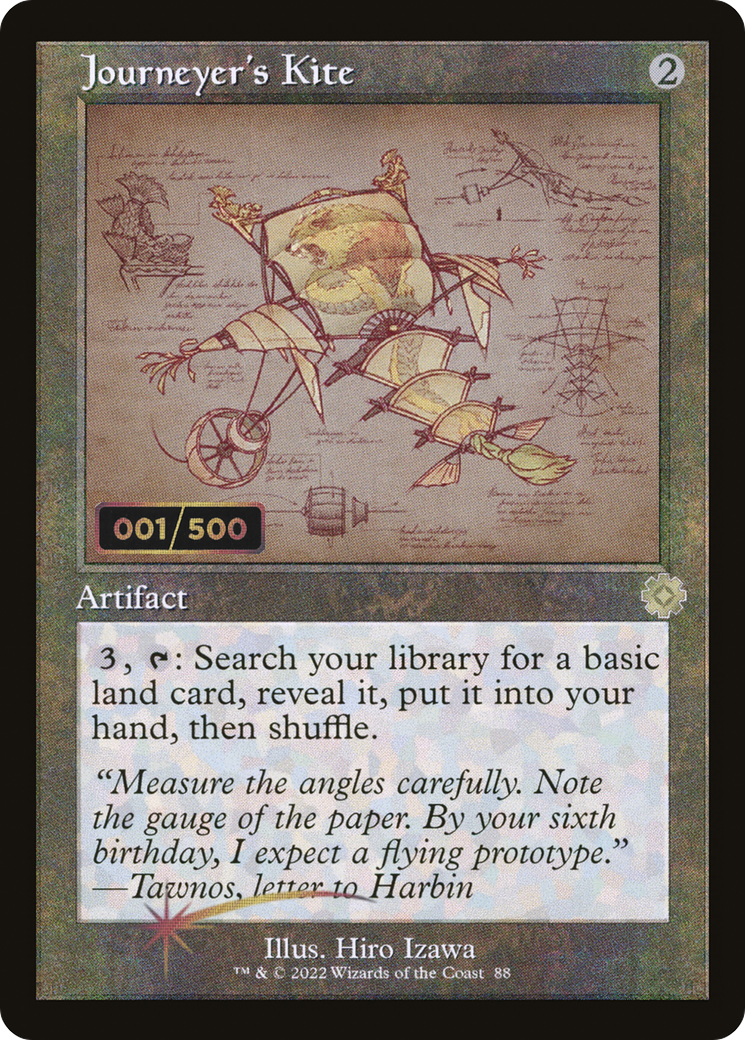 Journeyer's Kite (Schematic) (Serial Numbered) (BRR-88Z) - The Brothers' War Retro Artifacts Foil