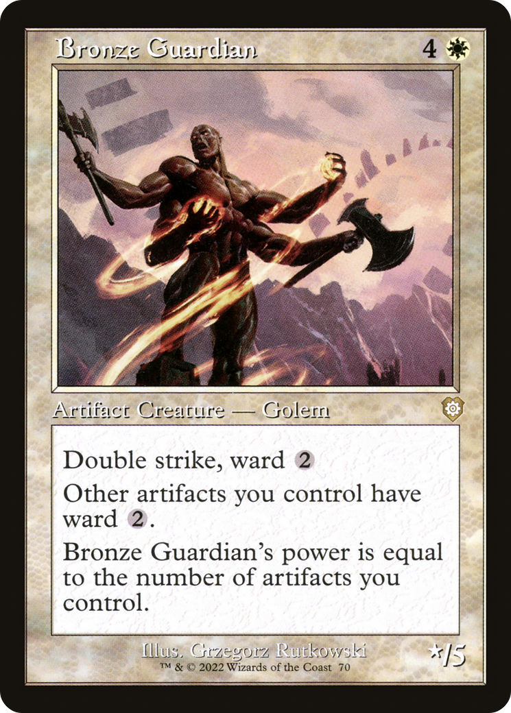 Bronze Guardian (Retro Frame) (BRC-070) - The Brothers' War Commander