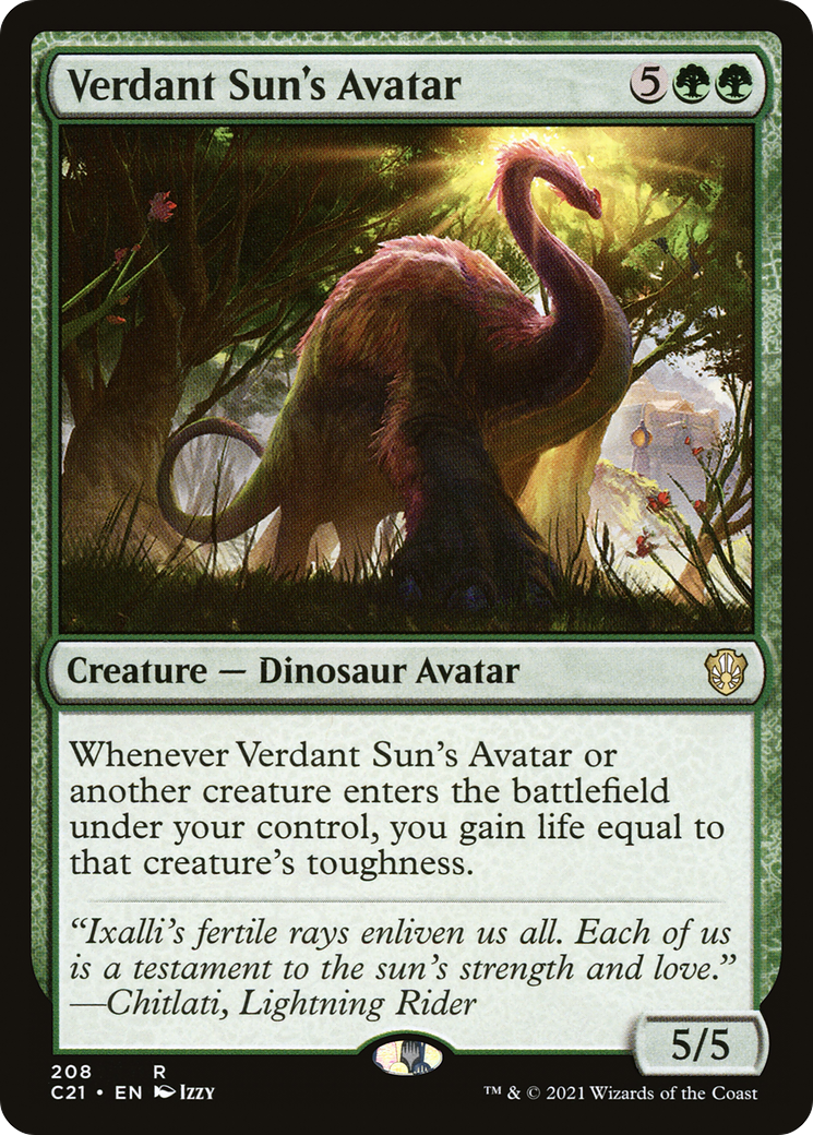 Verdant Sun's Avatar (C21-208) - Commander 2021