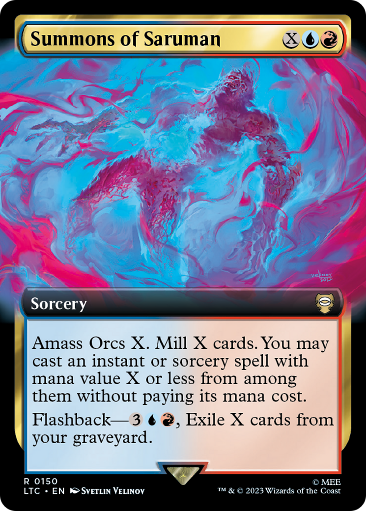 Summons of Saruman (Extended Art) (LTC-150) - Tales of Middle-earth Commander: (Extended Art) Foil