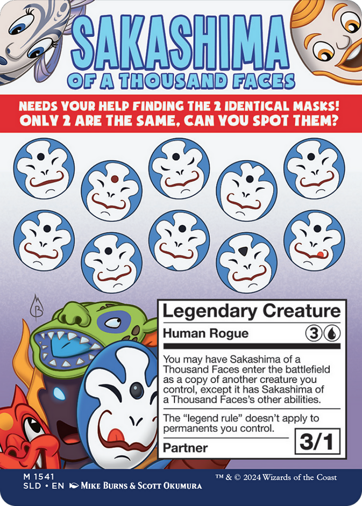 Sakashima of a Thousand Faces (SLD-1541) - Secret Lair Drop (Borderless) Foil