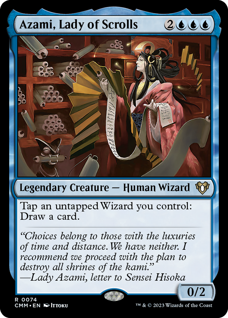Azami, Dame des Parchemins (CMM-074) - Commander Masters Foil