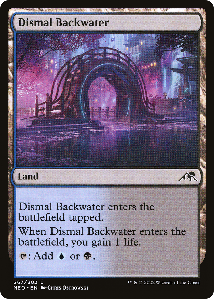 Dismal Backwater (NEO-267) - Kamigawa : Neon Dynasty (feuille)