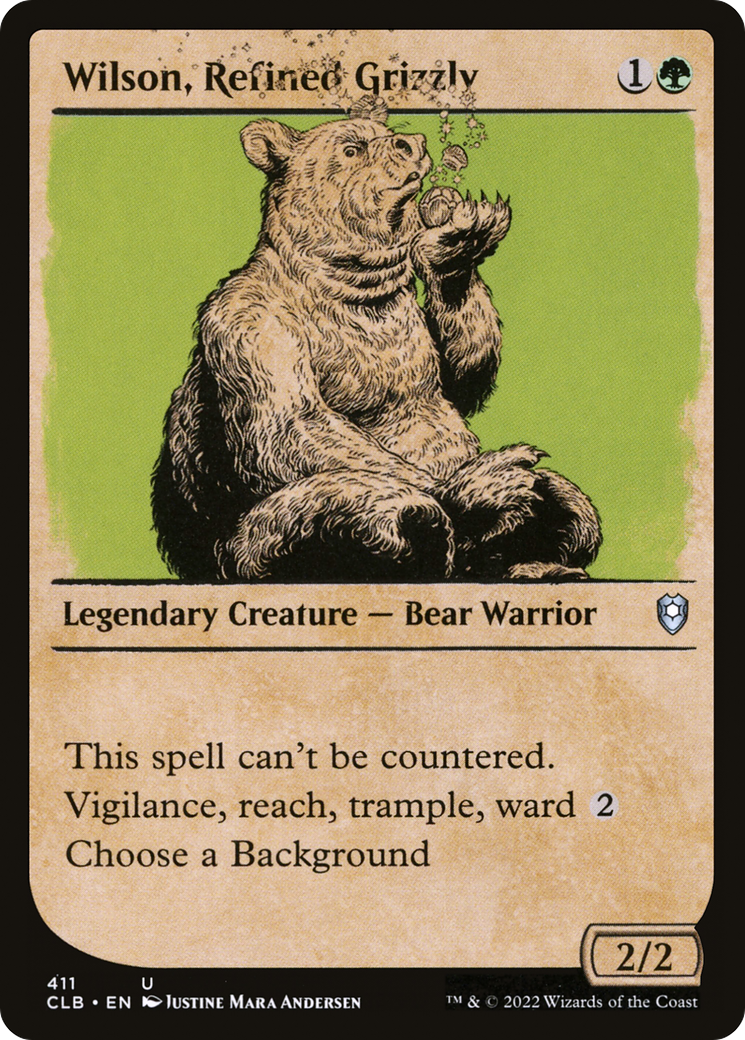 Wilson, Grizzly raffiné (CLB-411) - Commander Legends : La Bataille de Baldur's Gate : (Vitrine) Foil