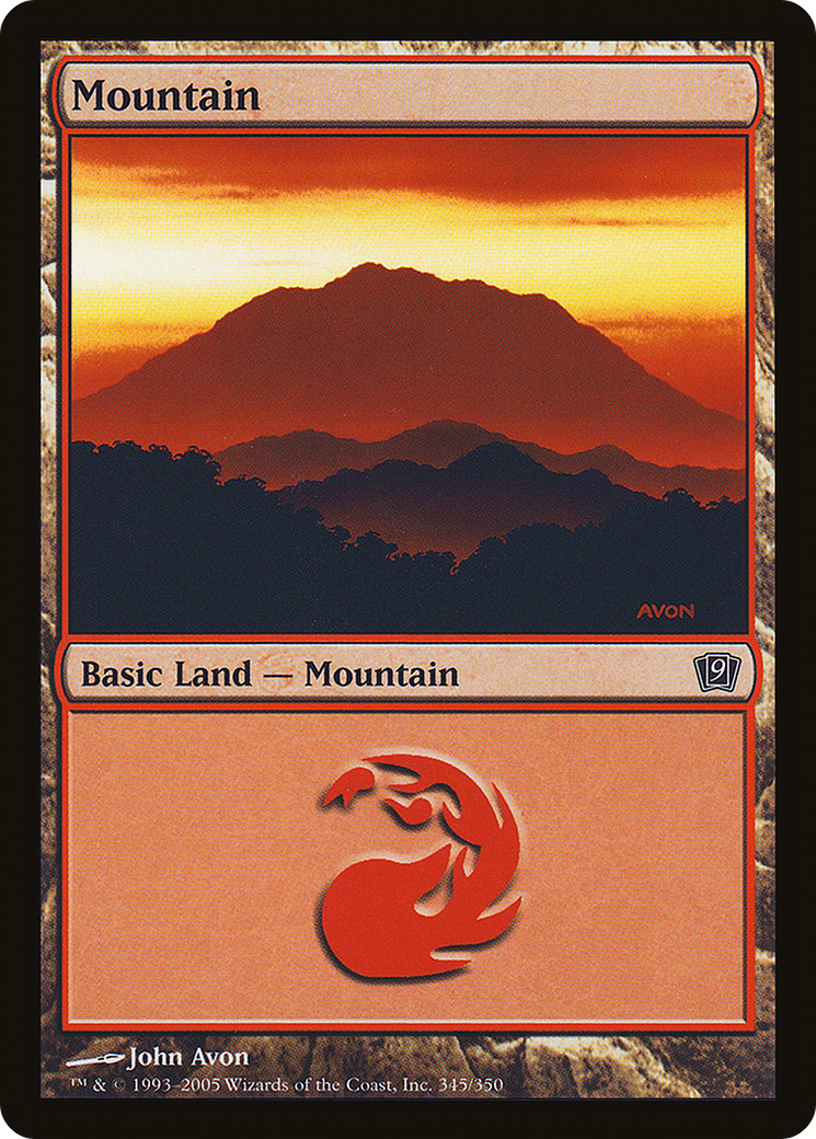 Mountain (345) (9ED-345★) - Ninth Edition Foil