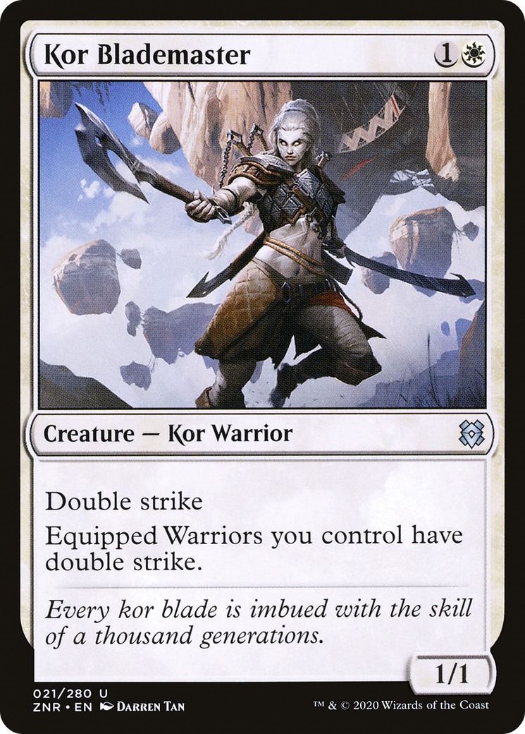 Kor Blademaster (ZNR-021) - Feuille montante de Zendikar