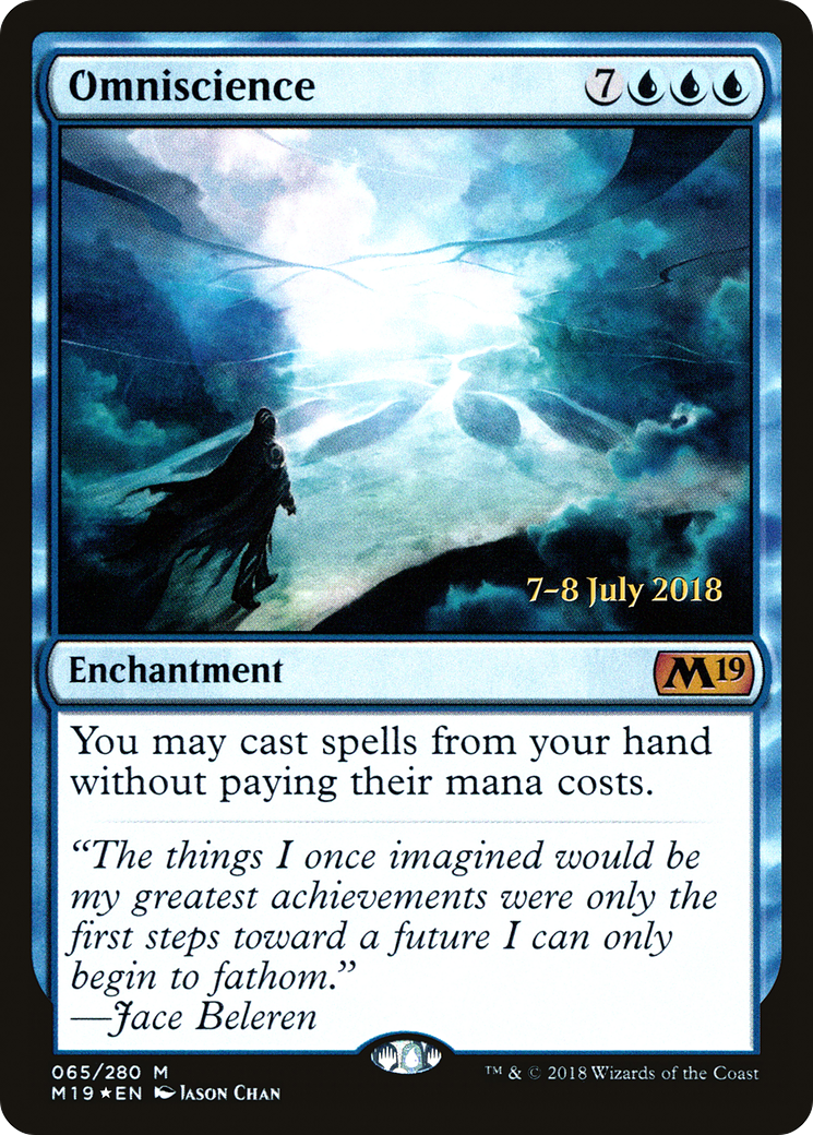 Omniscience (PRE-65S) - Core Set 2019 Promos Foil