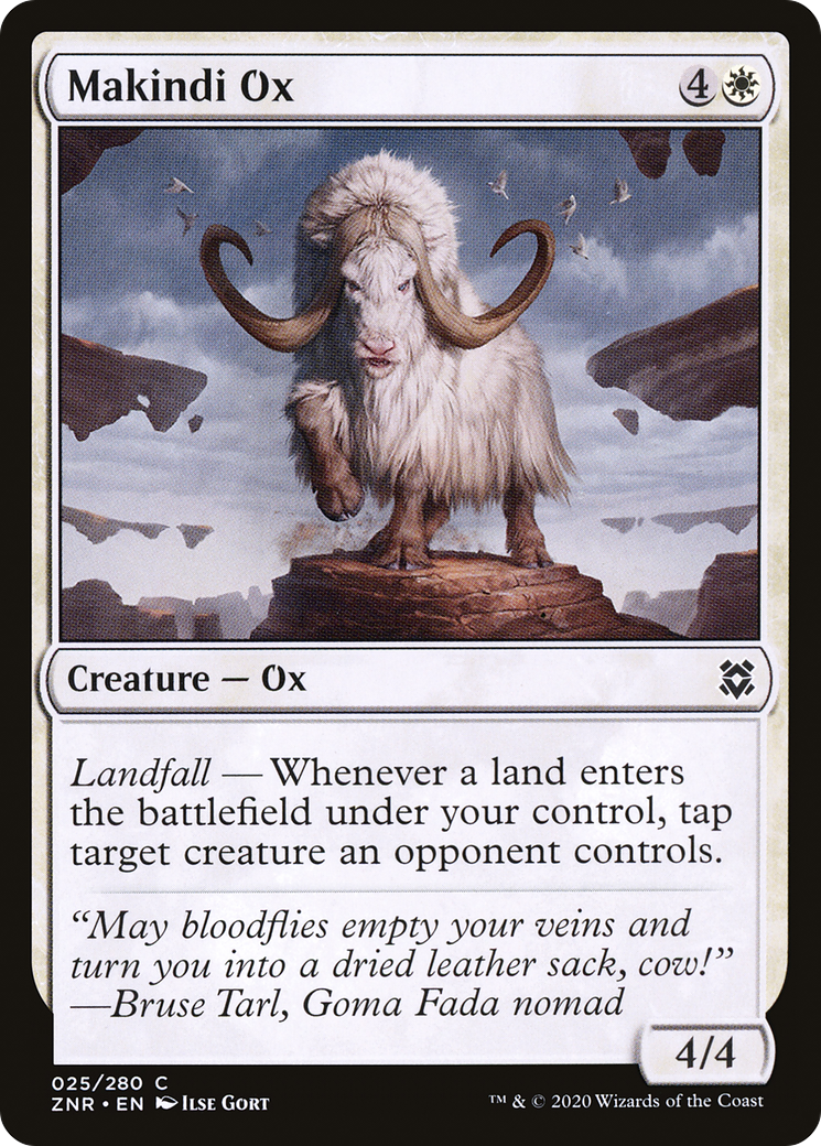 Makindi Ox (ZNR-025) - Feuille montante de Zendikar