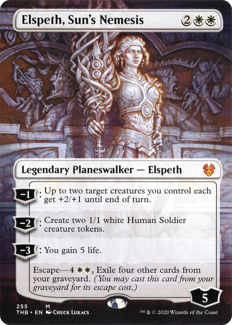 Elspeth, Sun's Nemesis (Borderless) (THB-255) - Theros Beyond Death (Borderless) Foil