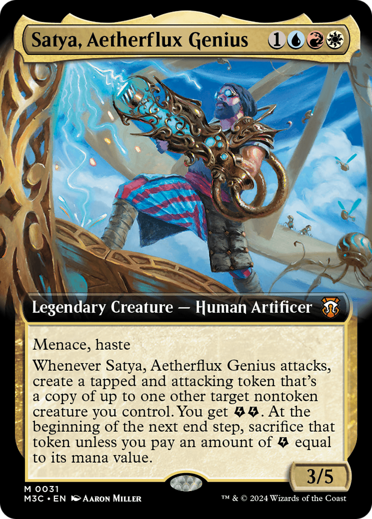 Satya, génie de l'Aetherflux (M3C-031) - Modern Horizons 3 Commander : (Extended Art) Foil