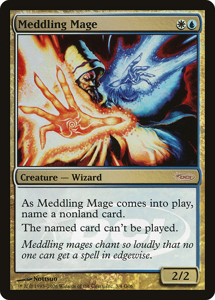 Meddling Mage (JDG-003) - Judge Gift Cards 2006 Foil