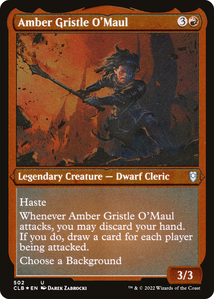 Amber Gristle O'Maul (CLB-502) - Commander Legends : La Bataille pour Baldur's Gate (feuille gravée)