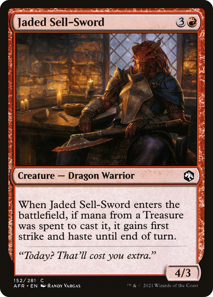 Jaded Sell-Sword (AFR-152) - Adventures in the Forgotten Realms Foil
