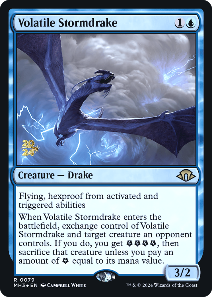 Volatile Stormdrake (PRE-079) - Modern Horizons 3 Promos Foil