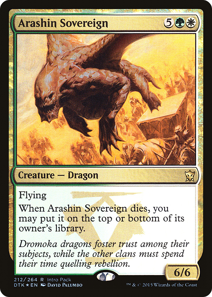 Arashin Sovereign (PDTK-212) - Cartes promotionnelles Les Dragons de Tarkir