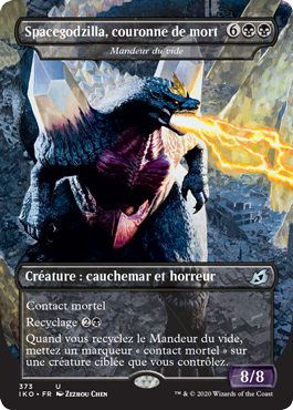 Spacegodzilla, Death Corona - Void Beckoner (IKO-373) - Ikoria: Lair of Behemoths / Spacegodzilla, Death Corona (Borderless) Foil - French - NM